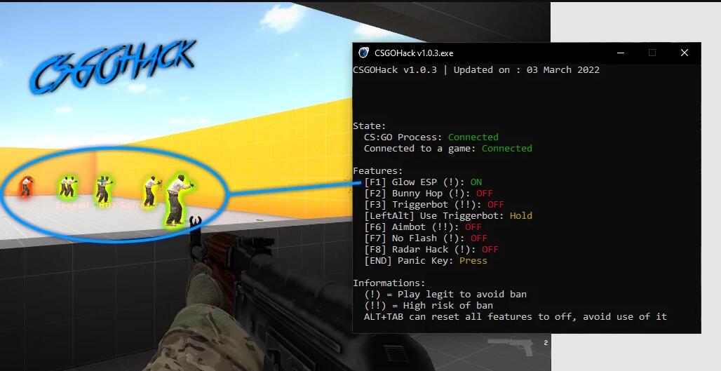 CSGOHackV1.2.21-透视连跳自瞄扳机